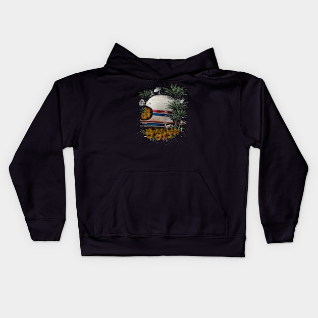 ride to the world Kids Hoodie by sober artwerk